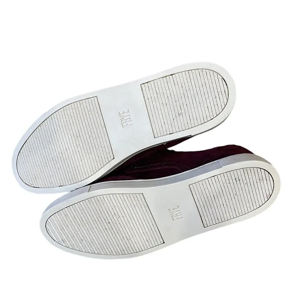 FRYE Gemma Kiltie Wine Color Suede Loafers Size 7.5 Oxford Slip On Shoes Sneaker